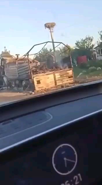 Russian Convoy Obliterated by a Ukrainian Strike Near Rylsk, Kursk Region