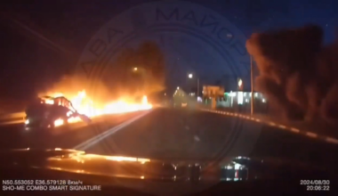 Direct hit on a civilian vehicle on a Belgorod highway on August 30th 2024