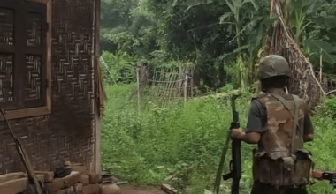 Kachin Independence Army and People's Defense Forces storming Myanmar Junta positions somewhere in Kachin State. (Date & location unknown)