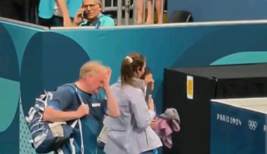 61 years old Table Tennis player Ni Xialian, representing Luxembourg, received standing ovation after being eliminated from the round of 32