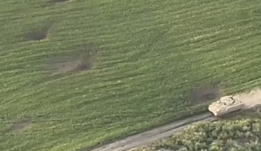 M2 Bradley works on russian positions, Donetzk Oblast.