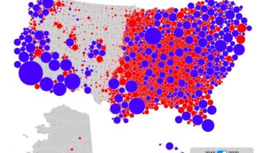 Interactive US County Presidential Election Map Comparing "Land vs People" - *Updated* so you can zoom in on individual states