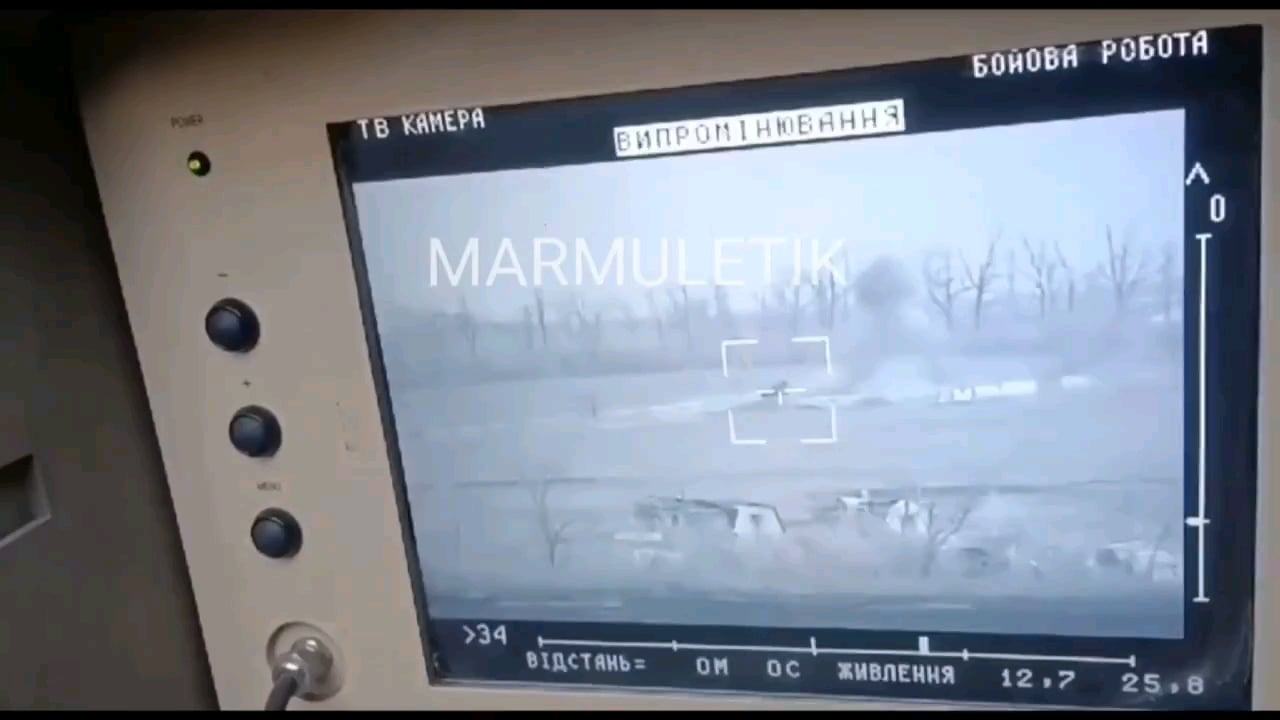 Ukrainian "Stugna-P" ATGM blows up Russian tank, in Tonen'ke. March 2024