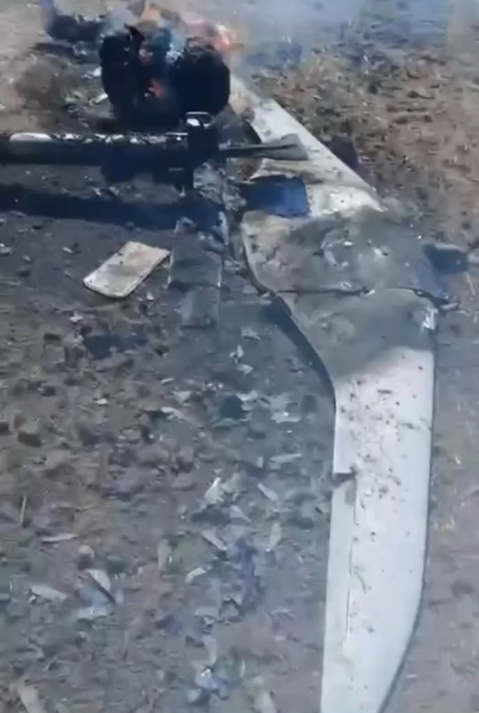 Consequences of a HIMARS MLRS strike on a Russian Supercam reconnaissance UAV crew in the Luhansk region