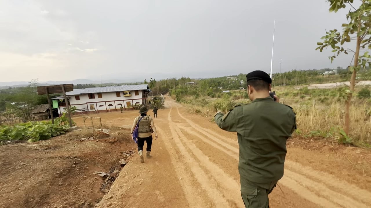 Kayin (Karen) National Liberation Army Commander nicknamed Wah Fish Paste, films a raid on a Myanmar/Burmese Junta Base in Myawaddy Township (either late July or early August)