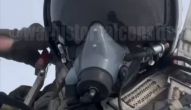 A Russian pilot filmed the first seconds after his ejection from a militarty aircraft