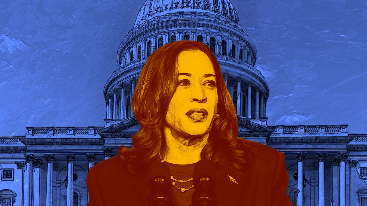 Harris gives Senate Democrats jolt of confidence