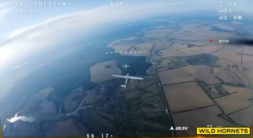 Ukrainian NGO “Wild Hornets” shows videos of Ukrainian interceptions of various Russian reconnaissance UAVs (Orlan/ZALA/SuperCam) by FPV drones