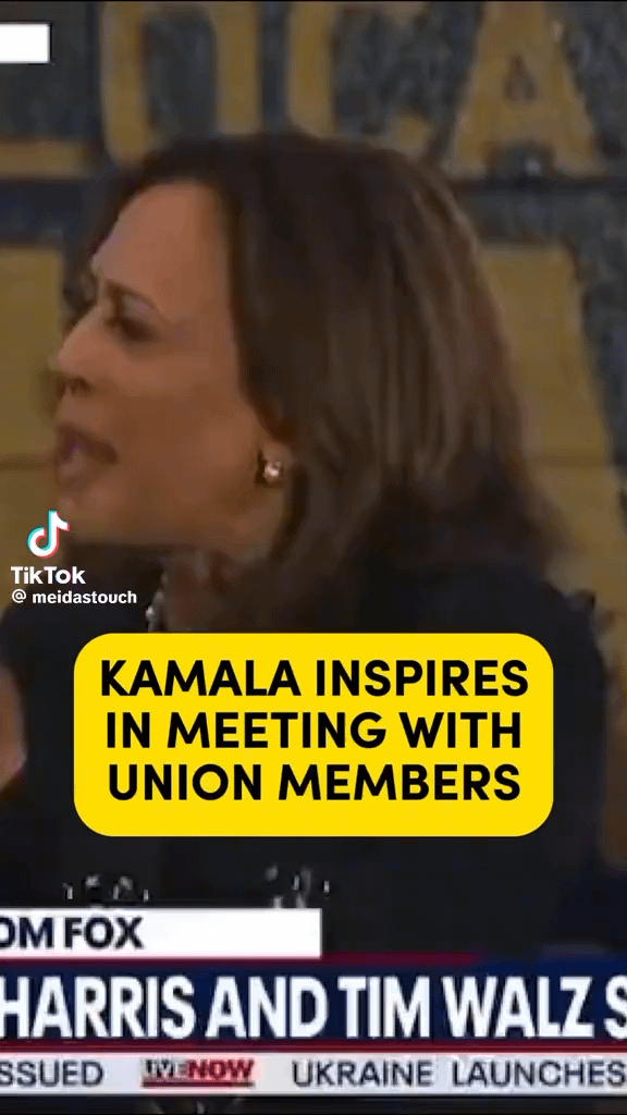 THIS is the incredible speech at UAW by our next President Kamala Harris. While the MSM were busy letting Convicted Felon Pedophile Rapist Trump lies his ass off.