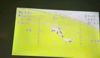 Video of a Fpv strike on a Mi-28 of the Russian Air Fоrce using an FPV drone. The first recorded case