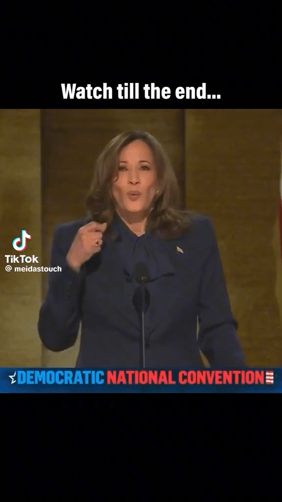 The ending of our next President Kamala Harris’ speech at the DNC 2024. Wow.