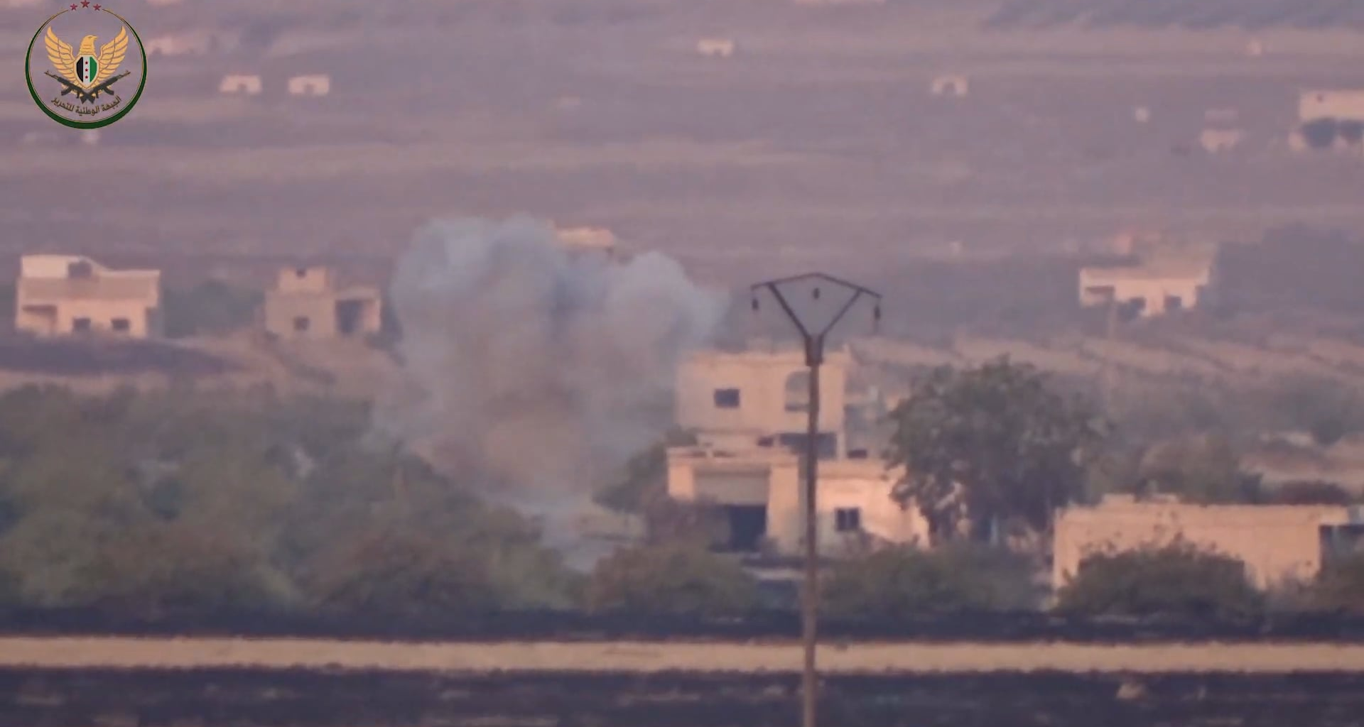 NLF ATGM strike on a large gathering of pro-Gov fighters, purported to be Hezbollah - Tal Tarai, Idlib - 2019