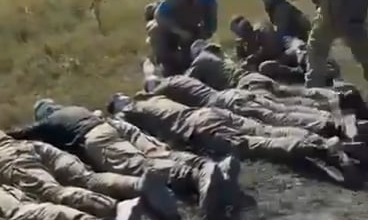 Another video of the surrender of 100 Russian soldiers in Kursk (August 14th, 2024)