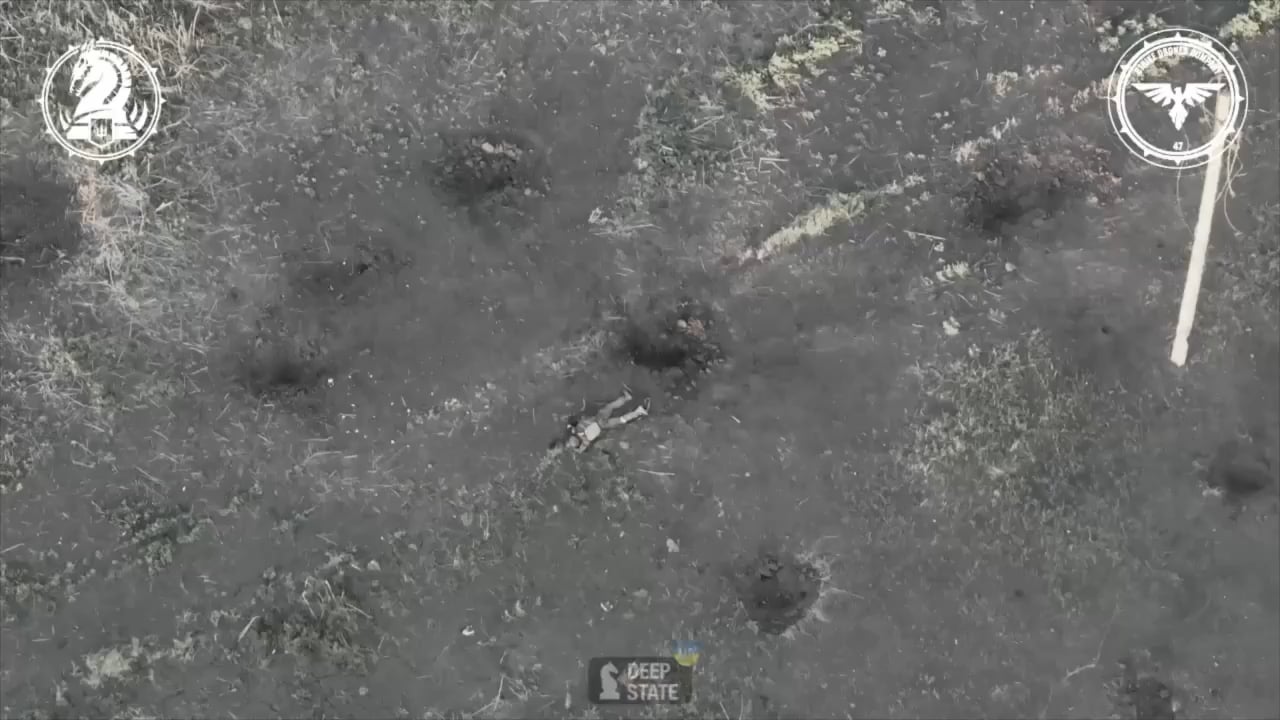 Russian casualties filmed by Ukrainian drones near Pokrovsk, Donetsk Oblast. Very graphic injuries and KIA shown.