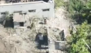 Drone Footage shows Russian Soldier being Sniped by Ukrainian Soldier