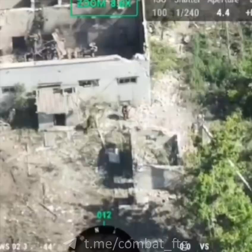 Drone Footage shows Russian Soldier being Sniped by Ukrainian Soldier