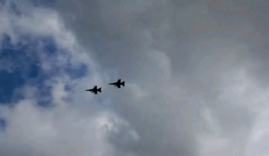 Ukranian F-16 flyby