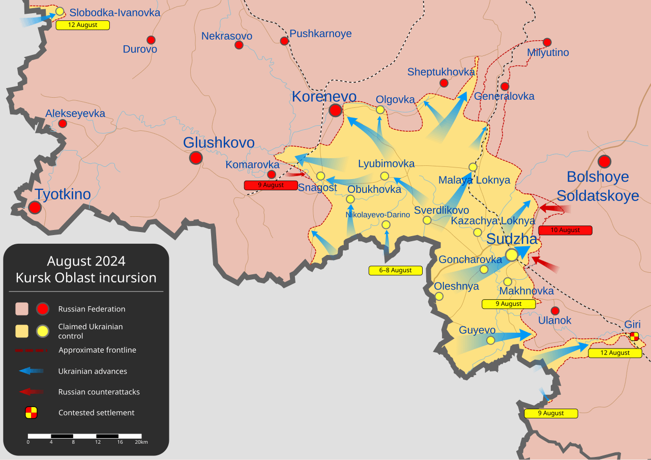 New wiki map of kursk incursion