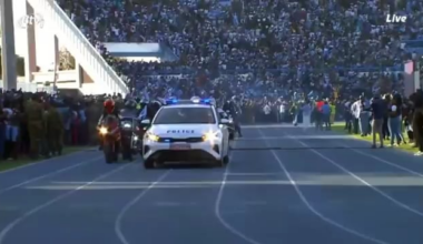 Over 30,000 people out in Botswana's 🇧🇼 biggest stadium to welcome Letsile Tebogo!🤯  This is what the country's first Olympic GOLD means to them.  They got a second public holiday in a week as well for this.