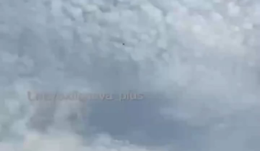 Shahed drone being shot down by UA helicopter.