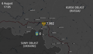 Animated map of Ukraine's Kursk offensive (August 6 - 22)