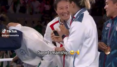 This was so wholesome, favorite moment of these olympics. 4 champions, well deserved for all of them.