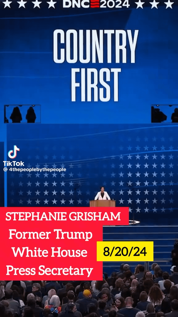 Stephanie Grisham, Former Trump’s Press Secretary: “I love my country more than my party.”