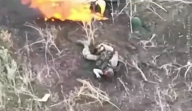 Russian biker troop mangled by FPV strike