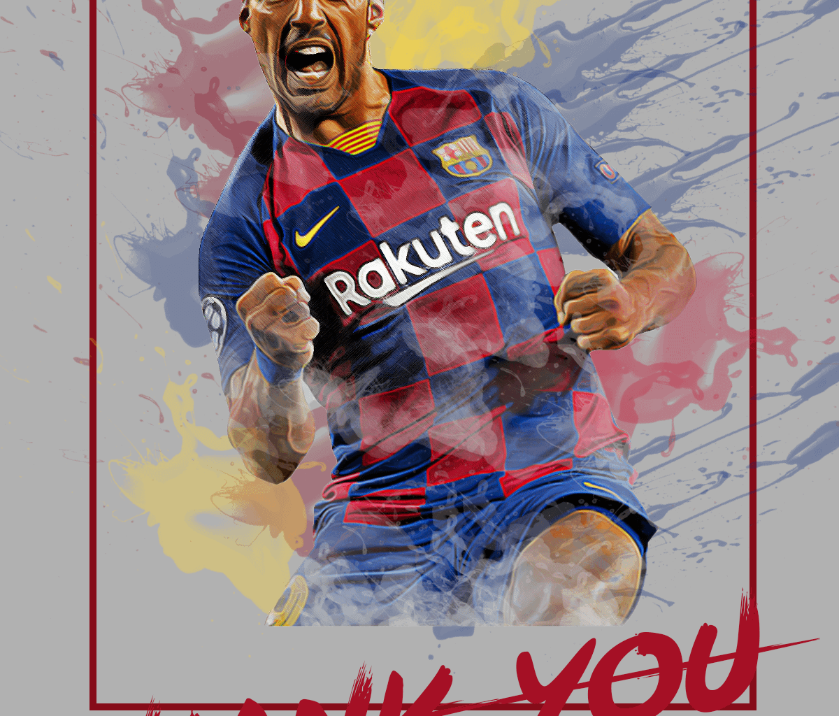 A legend of the game Best no.9 to ever grace the Blaugrana shirt Through all the hate and hardship Thank you ' El Pistolero '