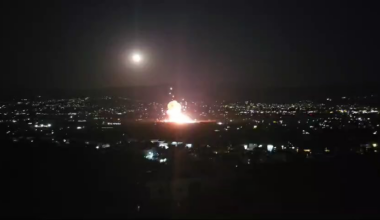 IDF strike on a Hezbollah weapons depot in the Beqaa Valley