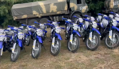 Russian army preparing for some counter action with the two wheel tanks