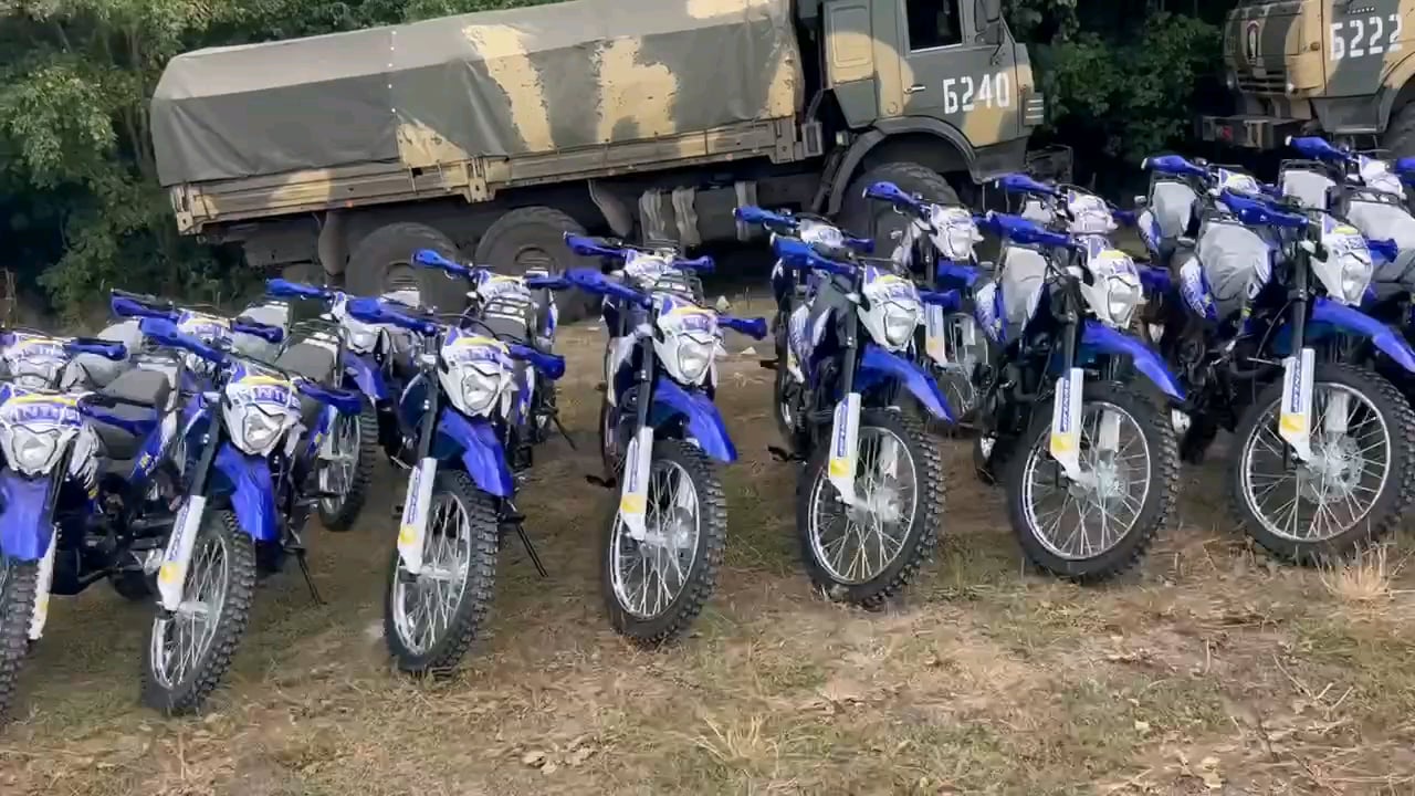 Russian army preparing for some counter action with the two wheel tanks