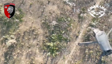 Ukrainian Mavic rammed a Russian Mavic which lost control and crashed to the ground. Operator of the 63rd Separate Mechanized Brigade. East of the village of Terny, Donetsk region. August 28, 2024