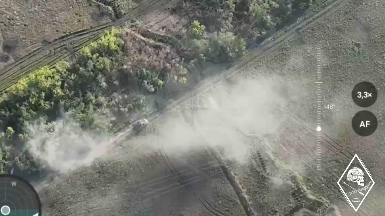 Great footage of the crew survivability of Western equipment. A Ukrainian Bradley takes a direct hit from a Kornet anti-tank missile - Location unknown - August 2024