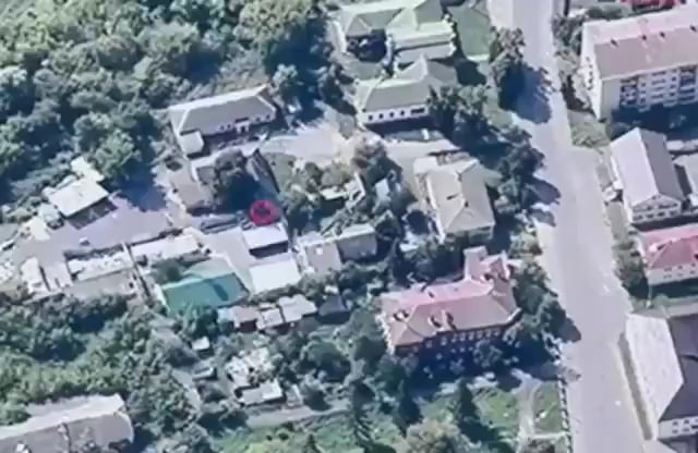 Ukrainian drone footage of a Russian staging area getting hit by US-donated GBU-39 Small Diameter Bombs. Kursk Oblast.