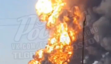 Another large explosion at the oil depot in Proletarsk, Rostov region