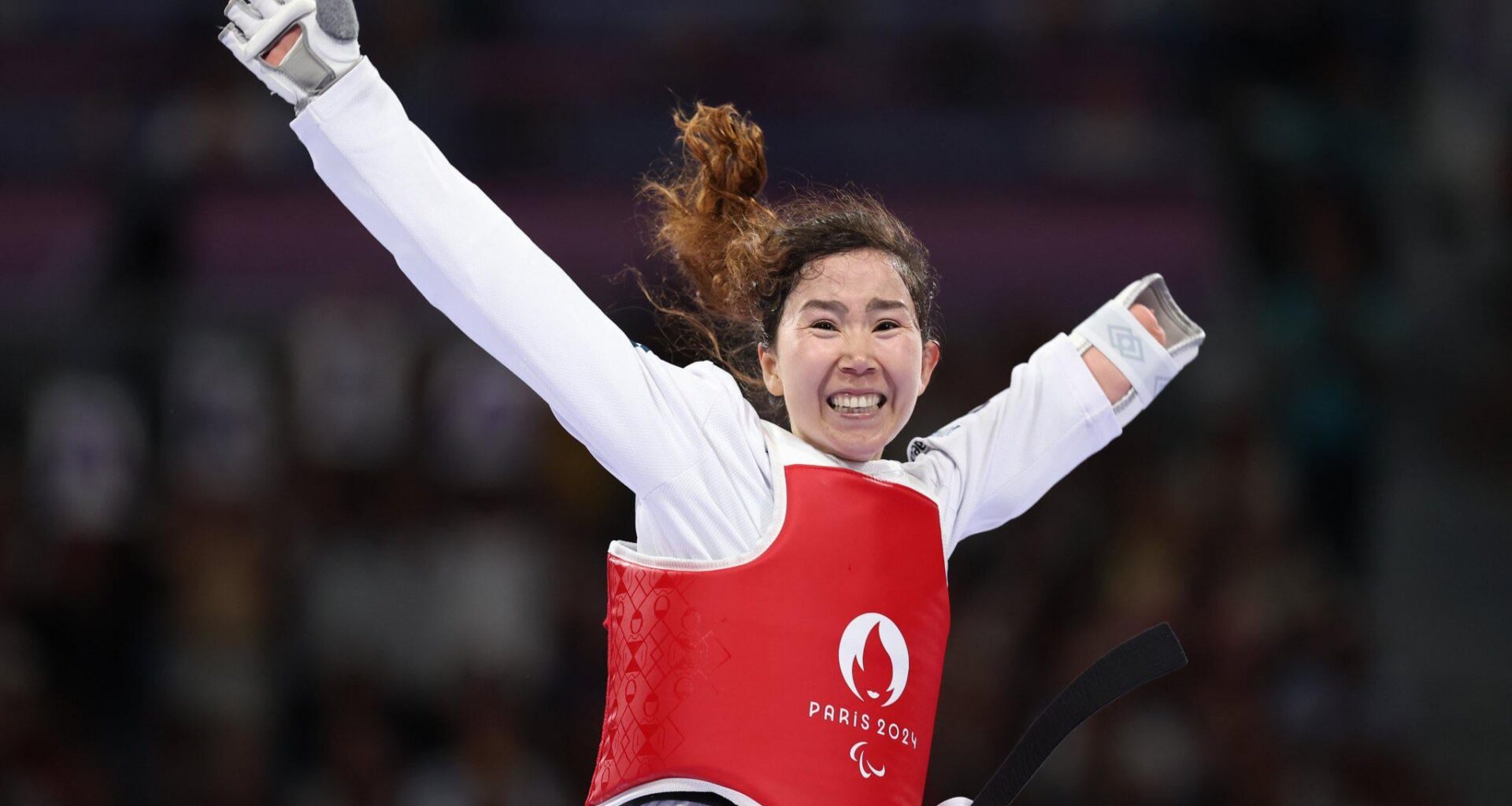 Zakia Khudadadi wins the first-ever Paralympic medal for the Refugee Paralympic Team with a bronze in Taekwondo