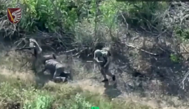 Russian soldiers under the influence of alcohol or drugs attacked by drone drops from the 79th Air Assault Brigade