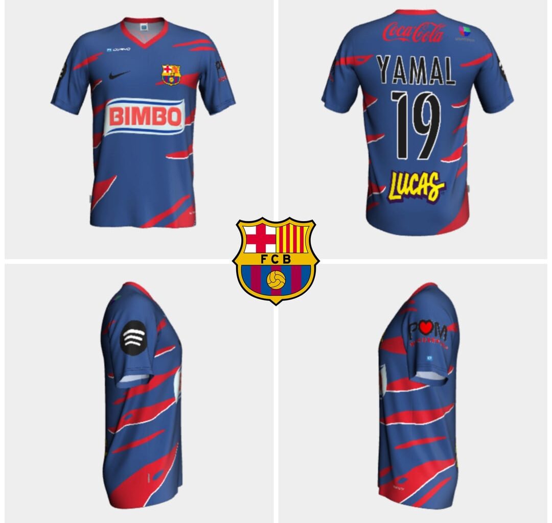 Retro Mexican kit inspired Barcelona jersey