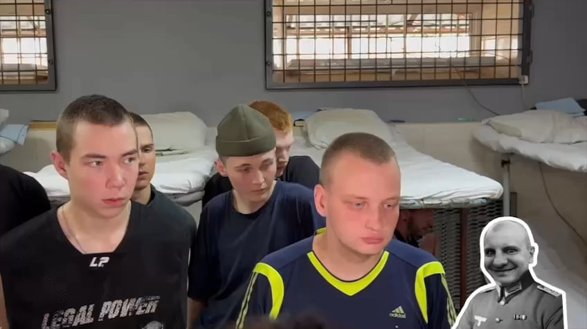 Russian POWs from the Kursk region. Some of them appear to be barely 18 years old, despite Putin's promise that conscripts would not be sent to the trenches.