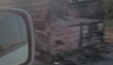 Brand new russian column that was destroyed in the Kursk region