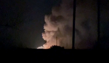 Ammo dump hit in voronezh, russia (close to kursk)