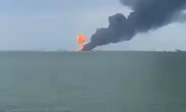 Russian "Kavkaz" port explosion