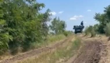 Ukrainian “Tor” SAM system firing at Russian drone, allegedly Sumy Oblast, August 2024