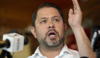 Democrat Ruben Gallego promotes Republican support in his Arizona Senate campaign against Kari Lake