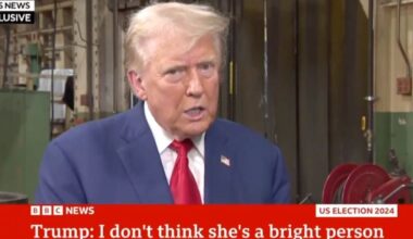 Trump Tells Reporter He Is 'A Very Bright Person' But Kamala Harris Is Not