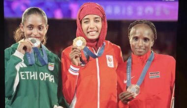 The Final medal ceremony in the Closing Ceremony of Paris24 , ‘ Women’s Marathon’ for the first time the final medal ceremony is changed from men’s marathon to women’s 🫶🏼