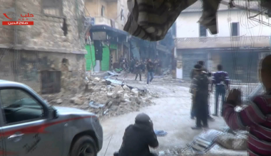 Large group of FSA fighters pull back from an operation to take Aleppo International Stadium - 2012