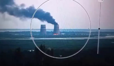 Seemingly as a response to the Kursk offensive, the russians have started a large fire in one of the cooling towers at the Zaporizhzhia Nuclear Power