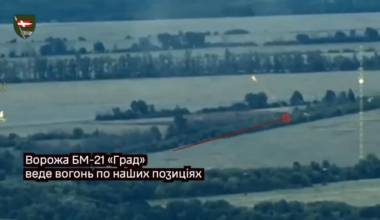 A Ukrainian drone operator spots a Russian BM-21 "Grad" MLRS firing. An FPV quad is sent to stop the attack. Kharkiv Oblast.